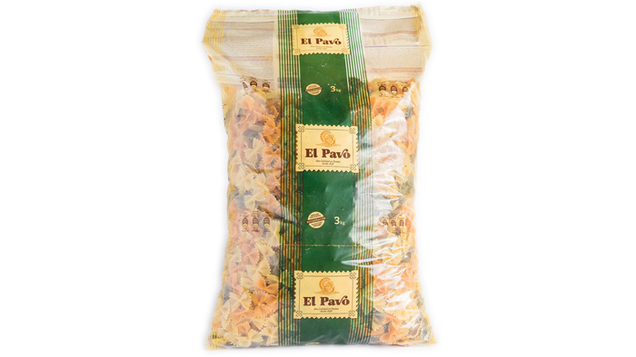 PASTA PAJARITAS TRICOLOR PAVO 3 Kg